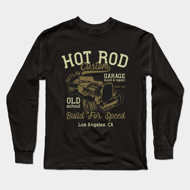 Custom Outlaw Hot Rod 1983 Long Sleeve T-Shirt by Verboten